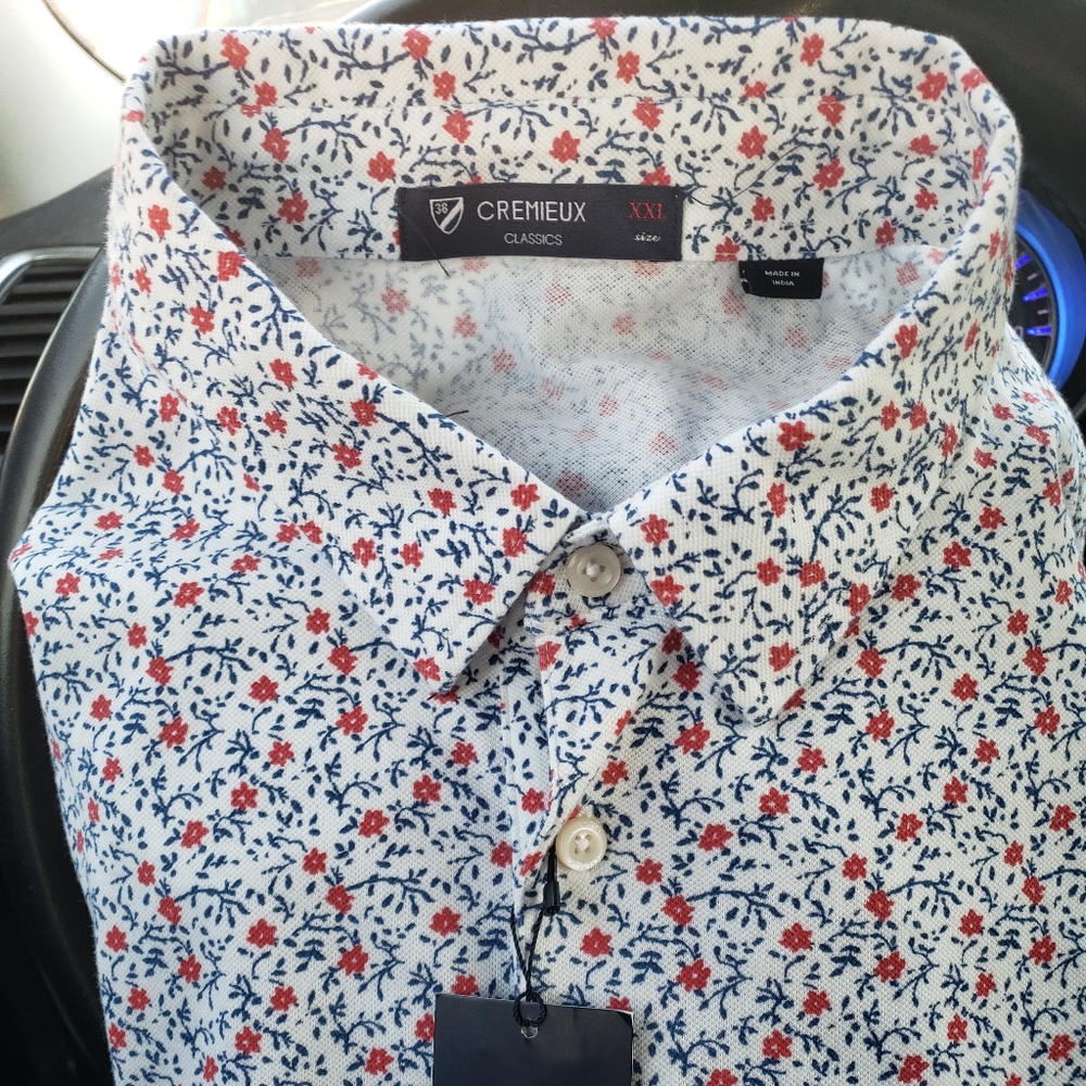 Daniel Cremieux Classics 38 Floral Print Polo XXL